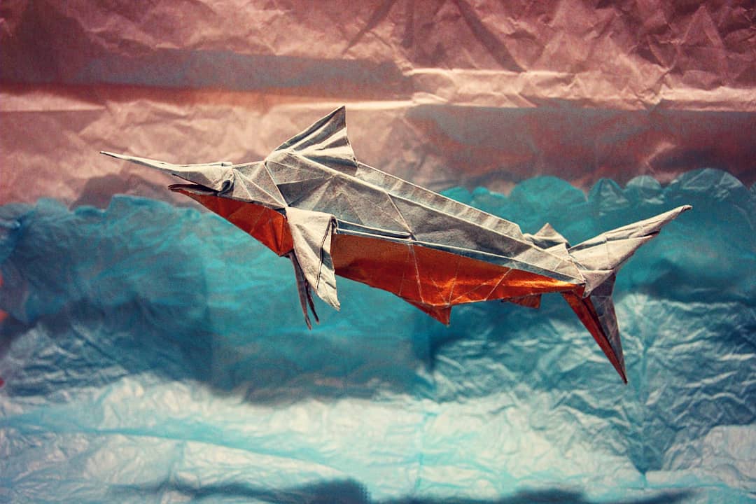 Origami marlin